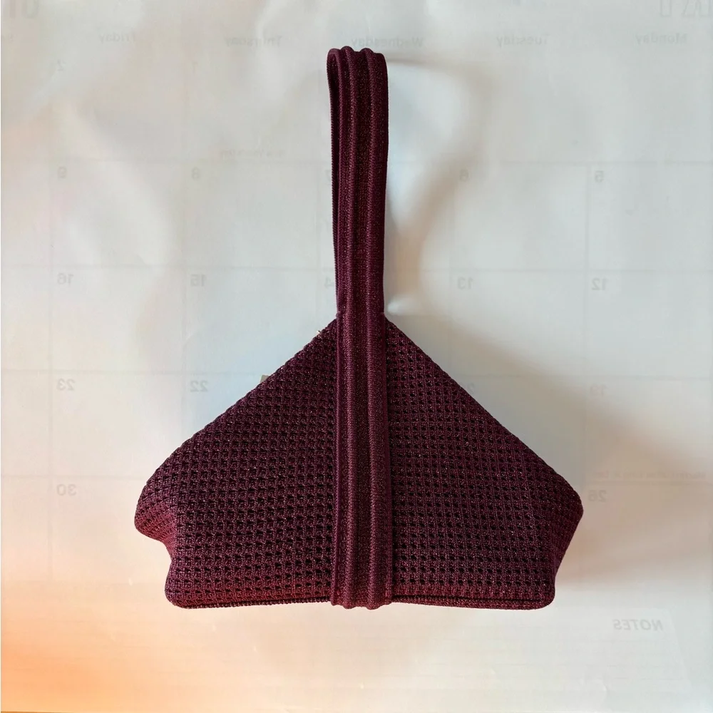 NWT Rothy's The Party Pouch in Garnet Sparkle - Picture 2 of 14